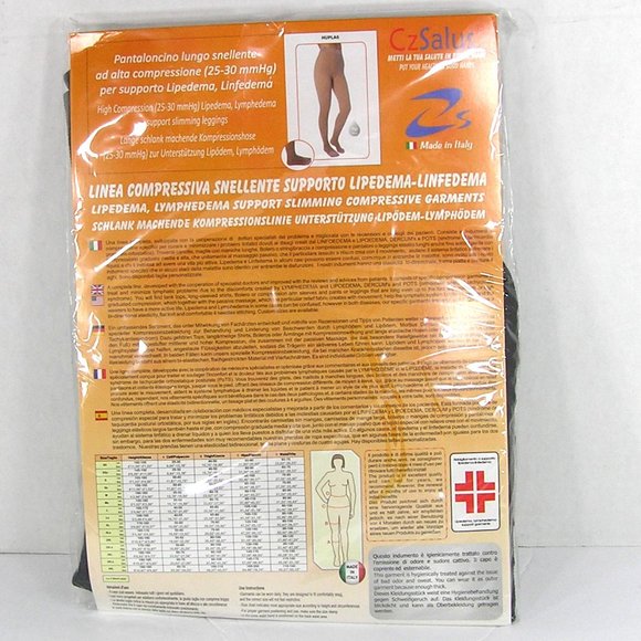 CzSalus XL Flat Knit Compression Leggings 25-30 mmHg - Picture 3 of 11